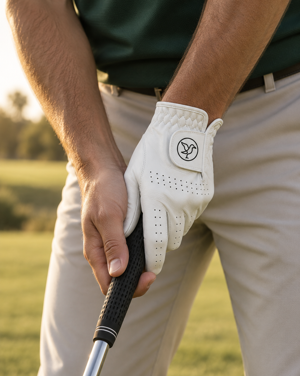 Guante de golf de cuero premium Albatro Players Collection — agarre del palo en la cancha