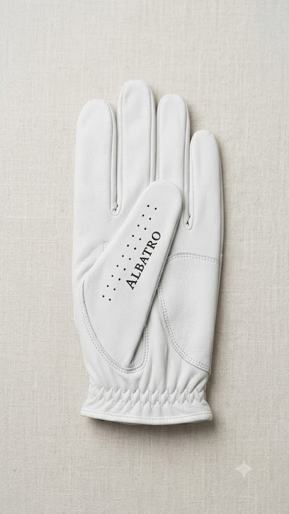 Guante de golf Albatro Golf — dorso con broche minimalista