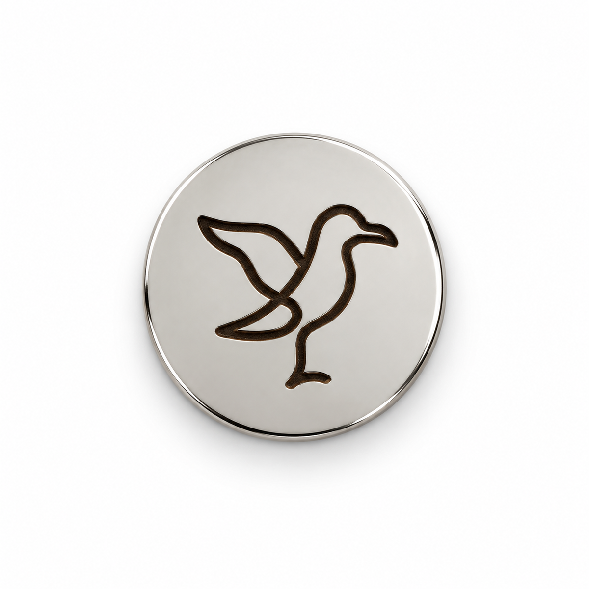 Marcador de pelota metálico Albatro Golf con emblema grabado — Pack 5 marcadores