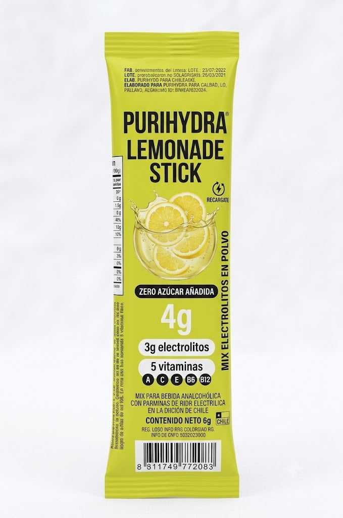 PuriHydra Bebida Isotónica Limón / Doypack 12 sachets