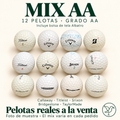 Mix 12 Pelotas de Golf Usadas — Grado AA