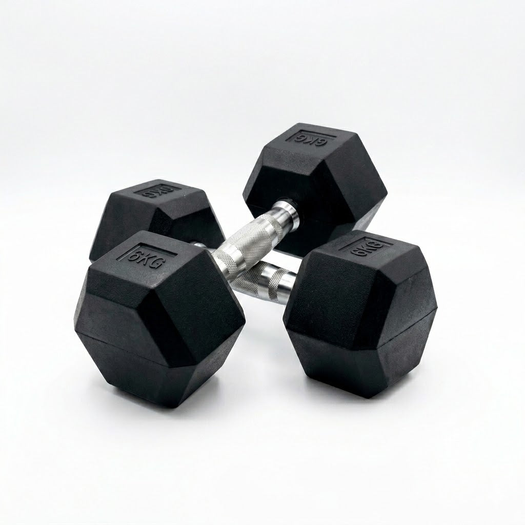 Par de Mancuernas Hexagonales 6 kg c/u