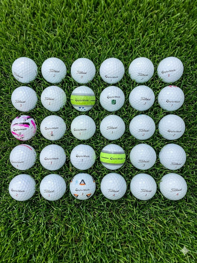 Pelotas de golf usadas grado A — detalle del estado