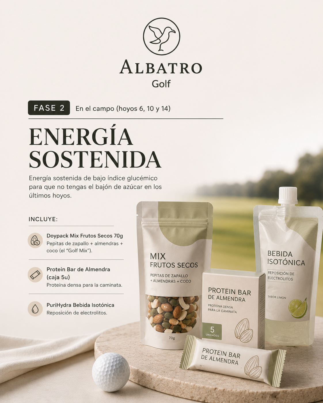Pack Durante el Juego — Mix de Resistencia (Golf Mix)