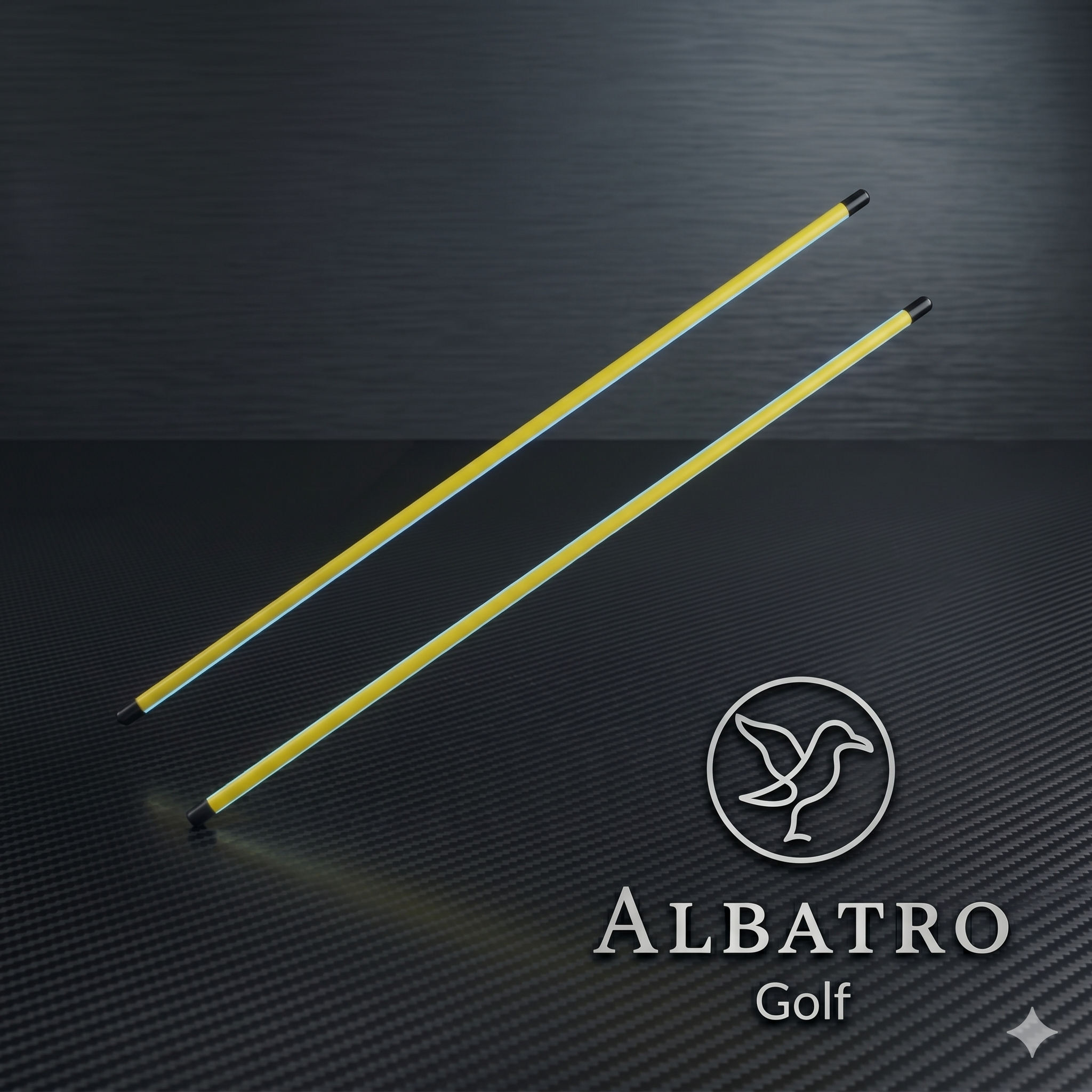 Varillas de Alineación Golf Set x2 Amarillas