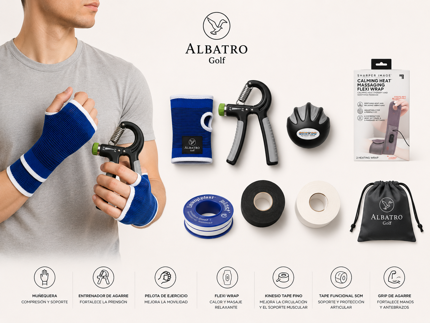 Kit Recovery 03 Manos y Munecas - Albatro Golf